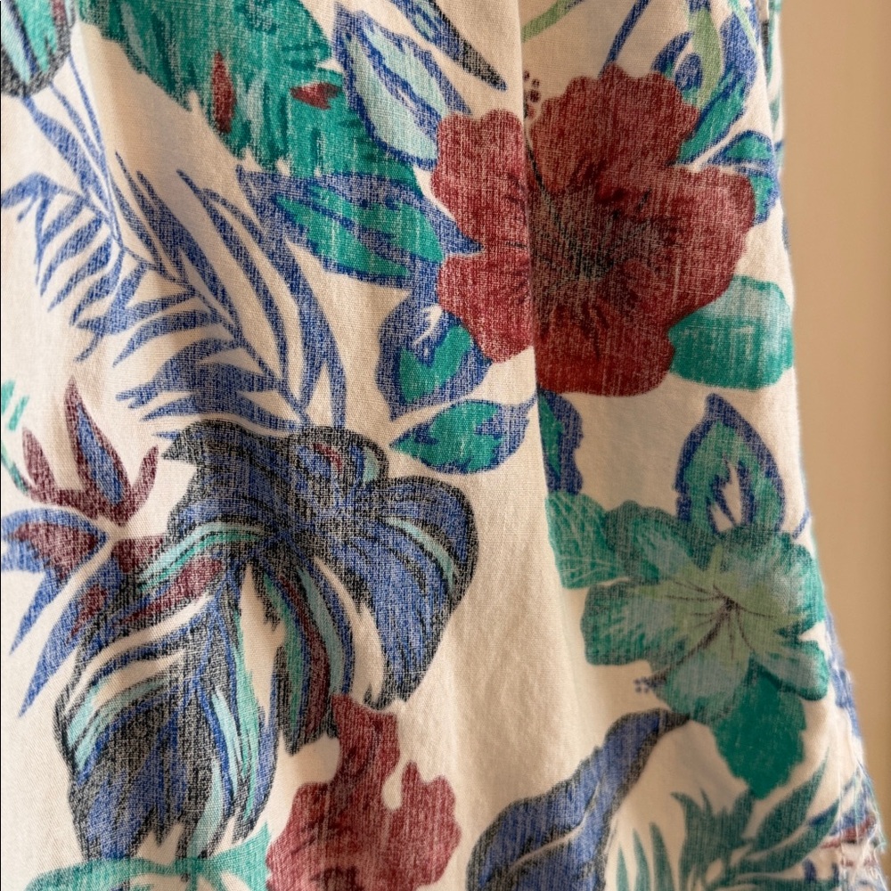 Free Planet Tropical Floral Shirt Men’s Medium M Hawaiian Summer Button Down